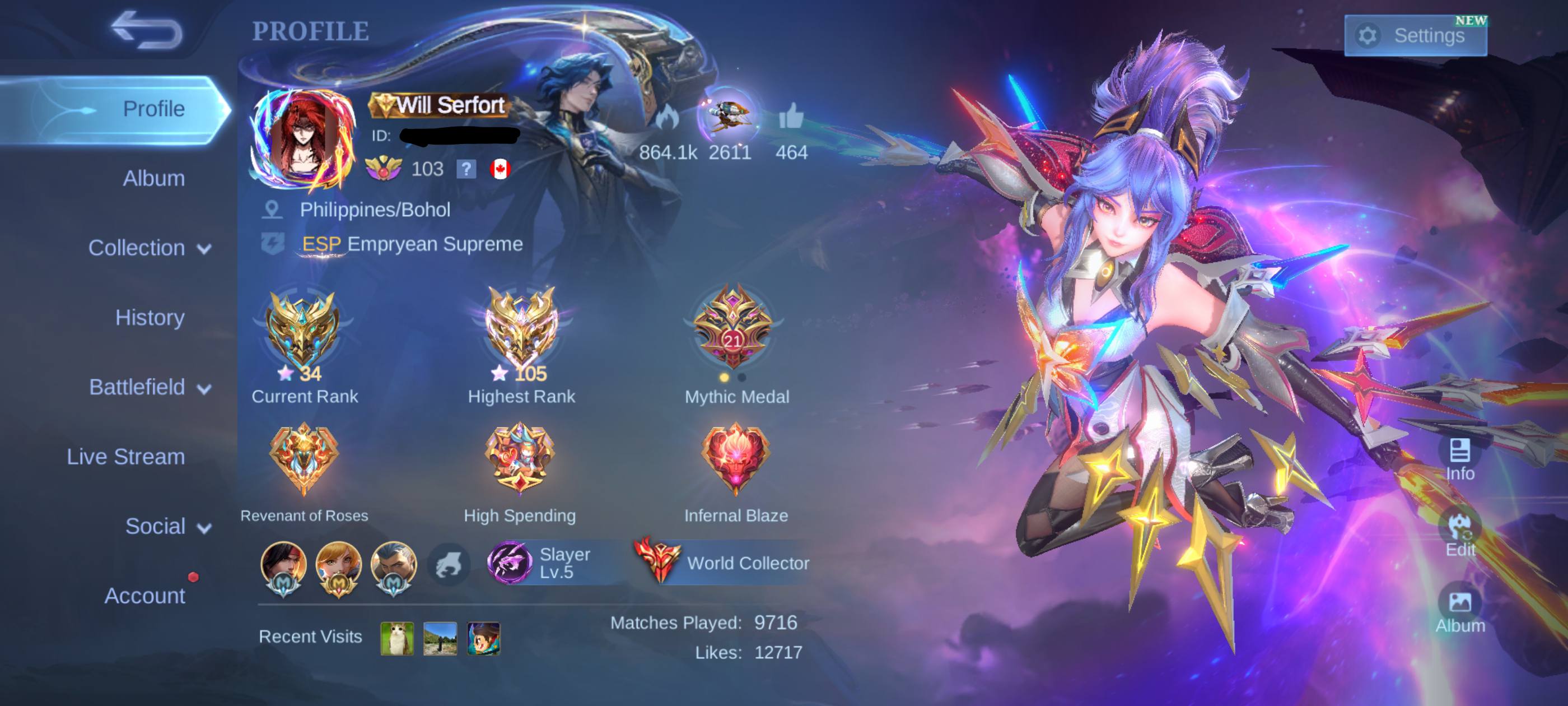 For Sale Mobile legends Account