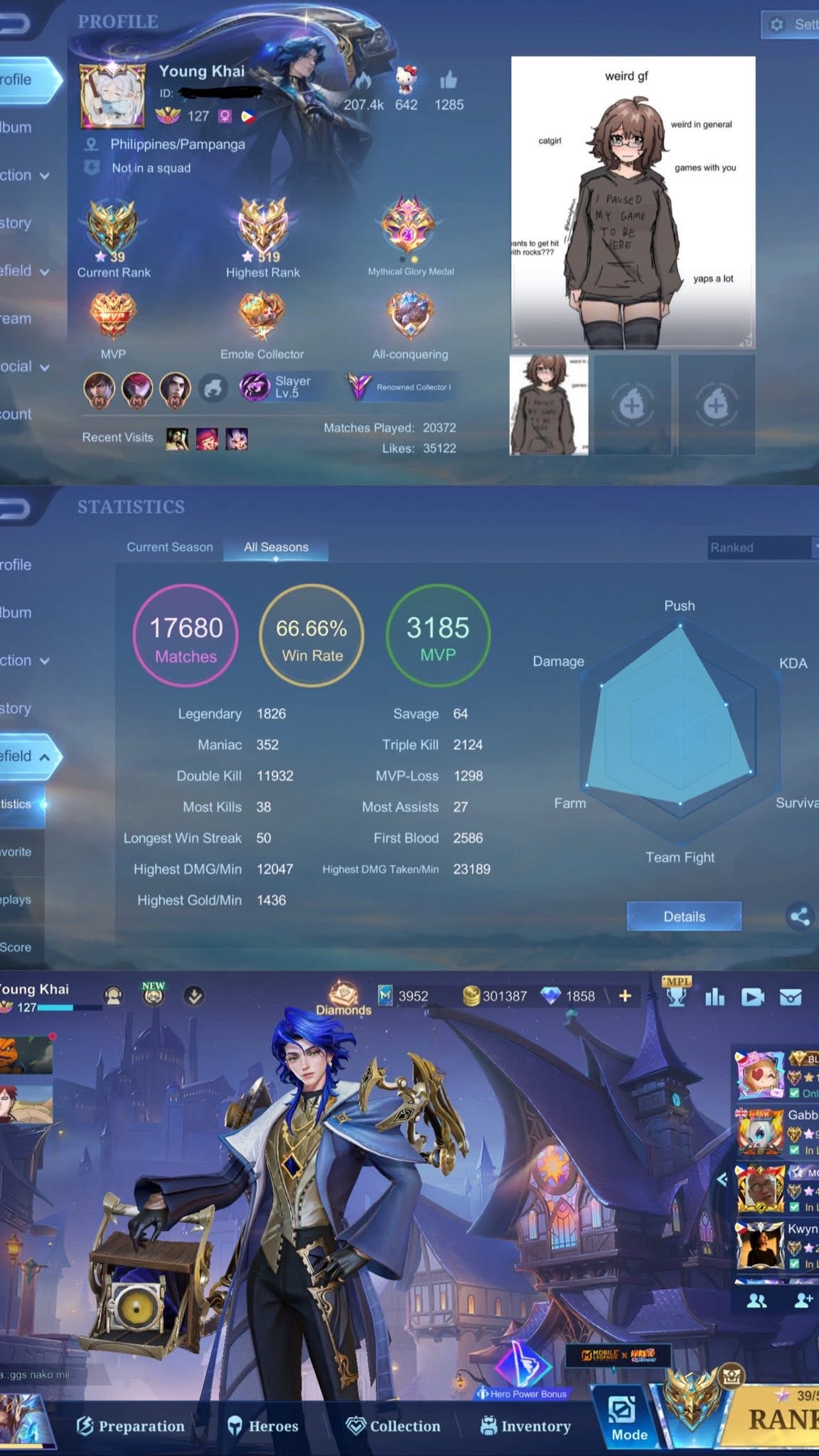 Mytich Rank | Skin 24 | High Rank 519 Immortal