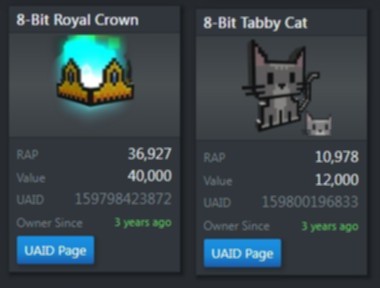 8-BIT ROYAL CROWN & 8-BIT TABBY CAT