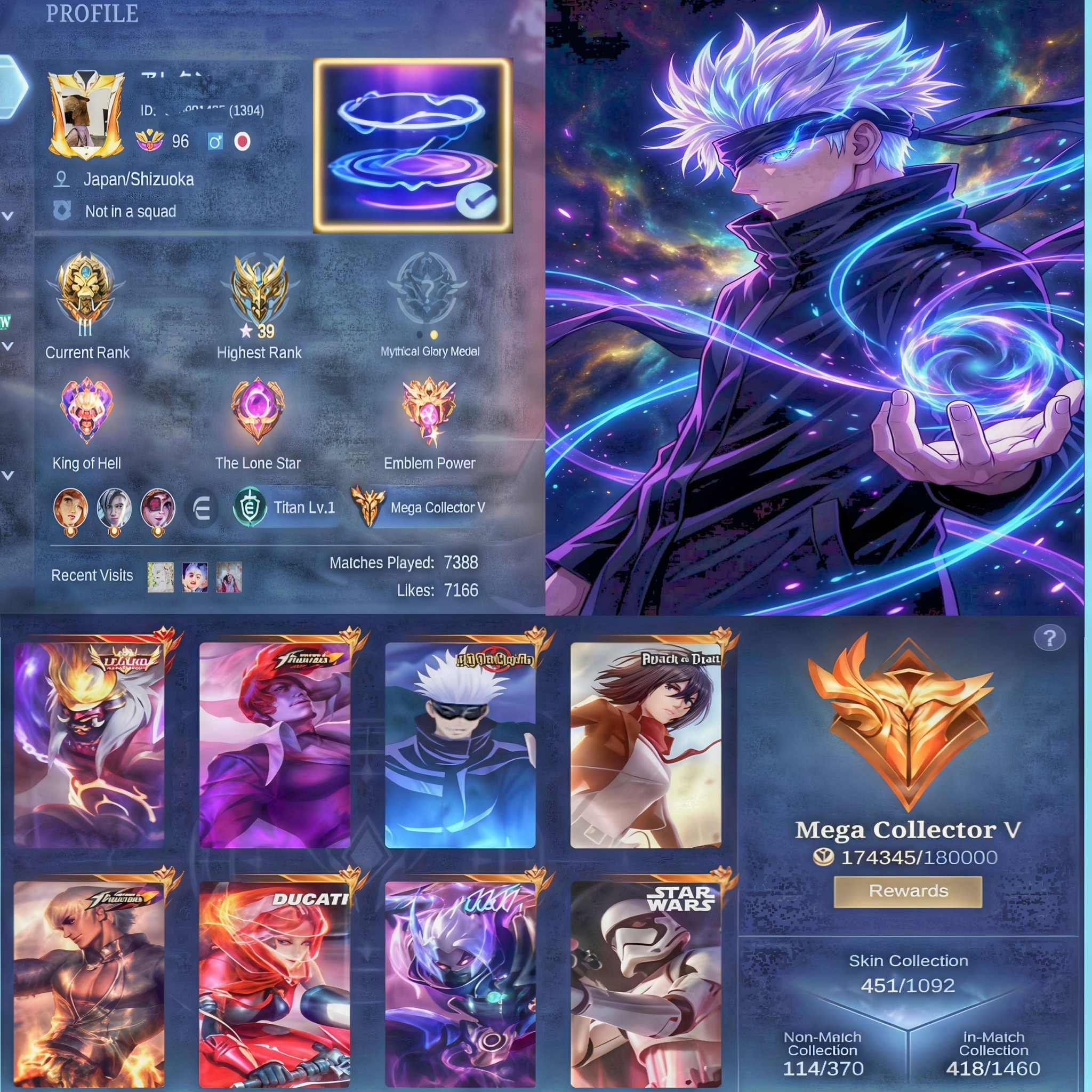 461 SKIN HERO & EMBLEM MAX!!