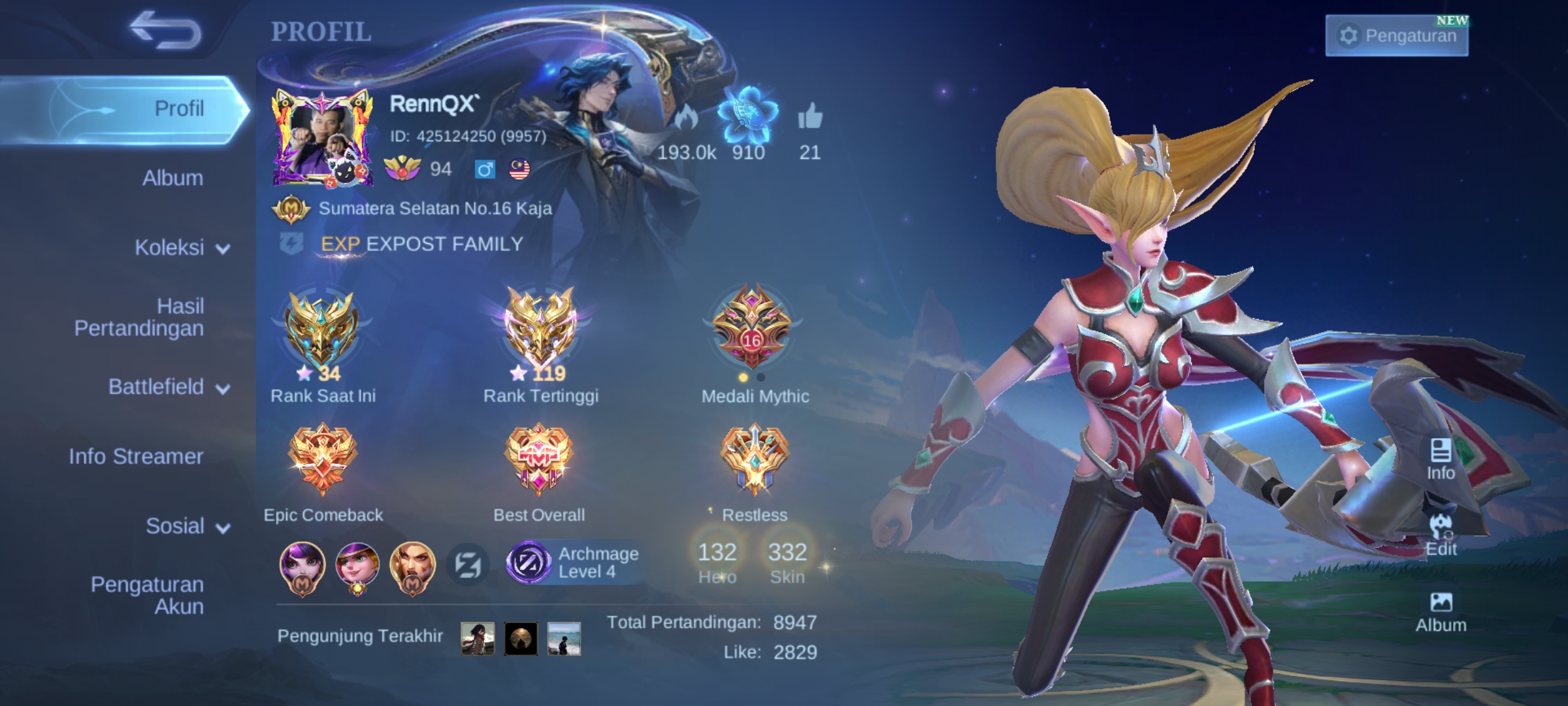 Level 90+,full hero emblem max,akun pribadi dari 0,wr lumayan