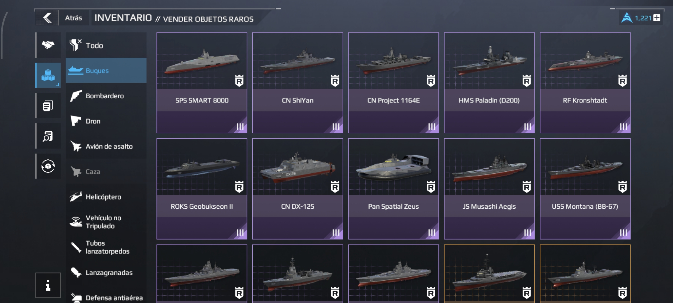 Moder warships|END GAME ACCOUNT +100.000 ARTS IN ITEMS.